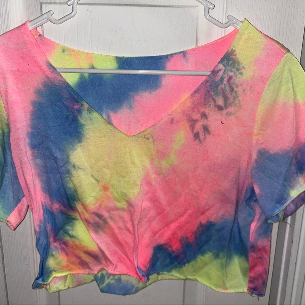Tie dye crop no size tag